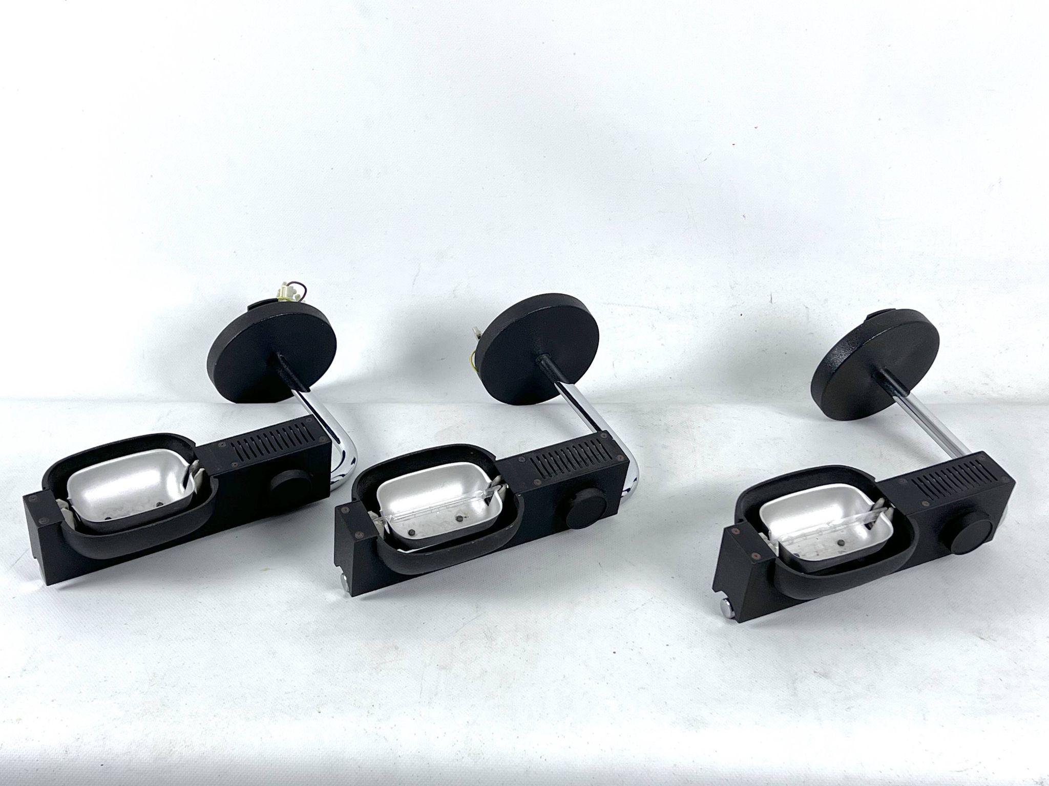 Vintage set of three sconces by Ernesto Gismondi for Artemide. Italy 1980s