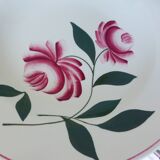 6 vintage soup plates from Printemps Paris, Essonnes model, hand-painted in porcelain