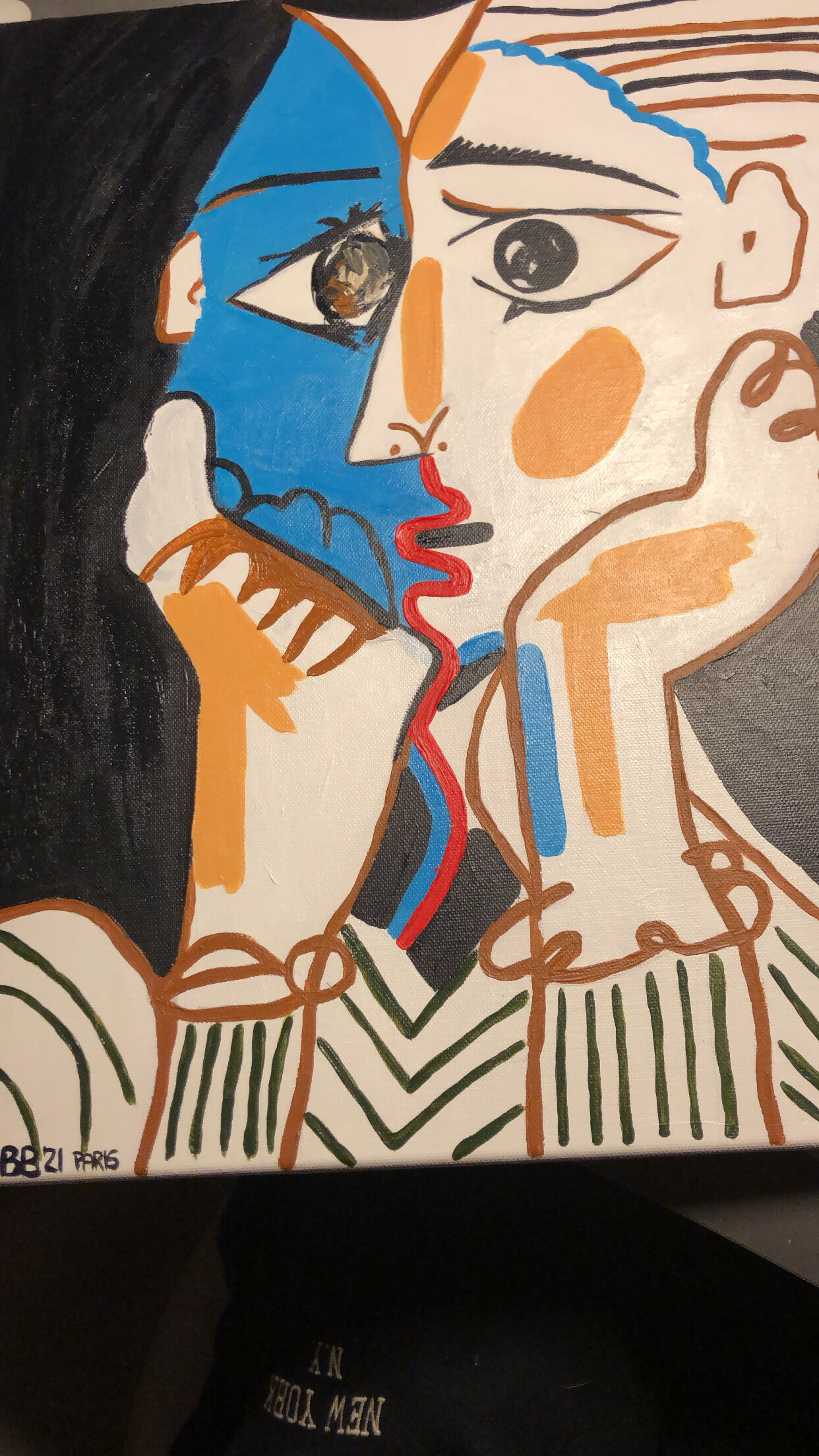 Acylic wall decoration on canvas