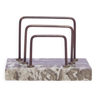 Black Marble Letter Holder