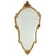 Miroir cranté en or classique Deknudt, biseauté, style Louis XVI, 94 cm