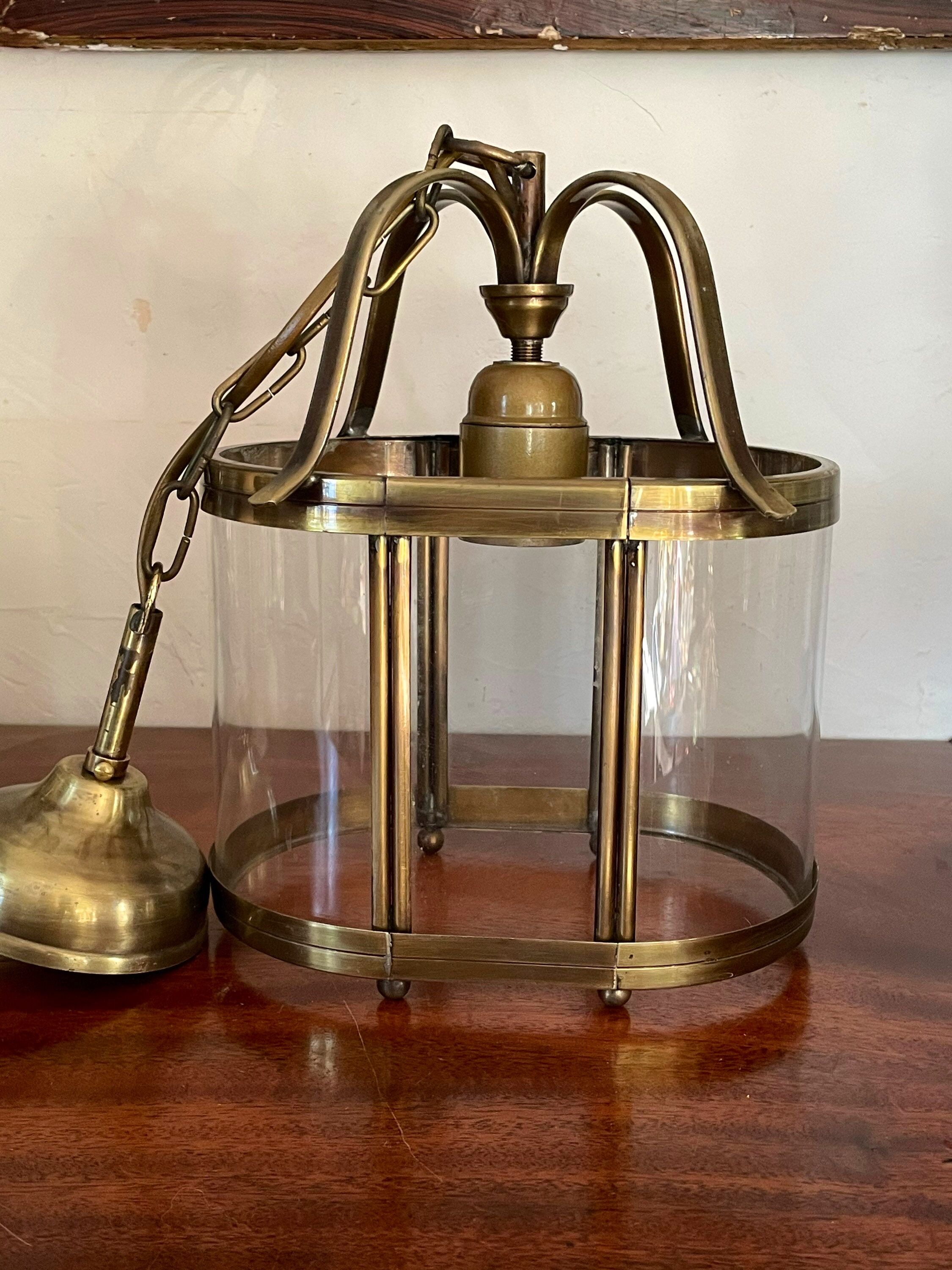 Brass lantern pendant lamp