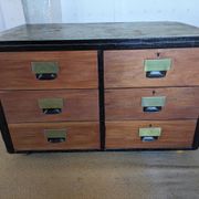 Workshop furniture with drawer units.