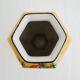 Yellow porcelain vase Japanese decoration