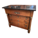 Chest of drawers with columns in blond walnut Empire style XIXth