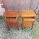 Pair of bedside nightstands with vintage wooden drawer