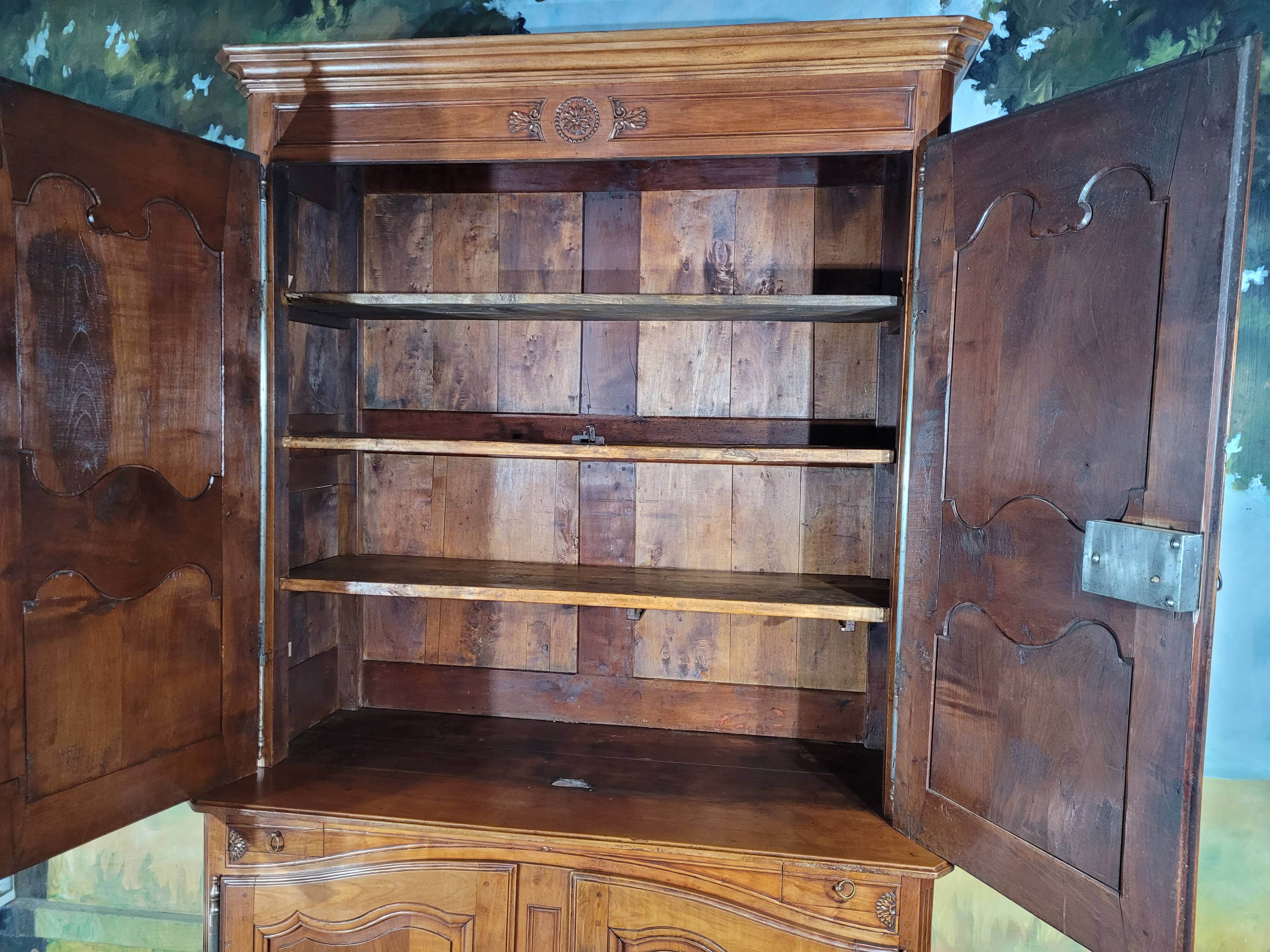 Double-body sideboard in cherry wood, Louis XV period