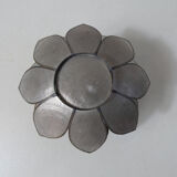 Lotus flower photophore in mother-of-pearl and brass