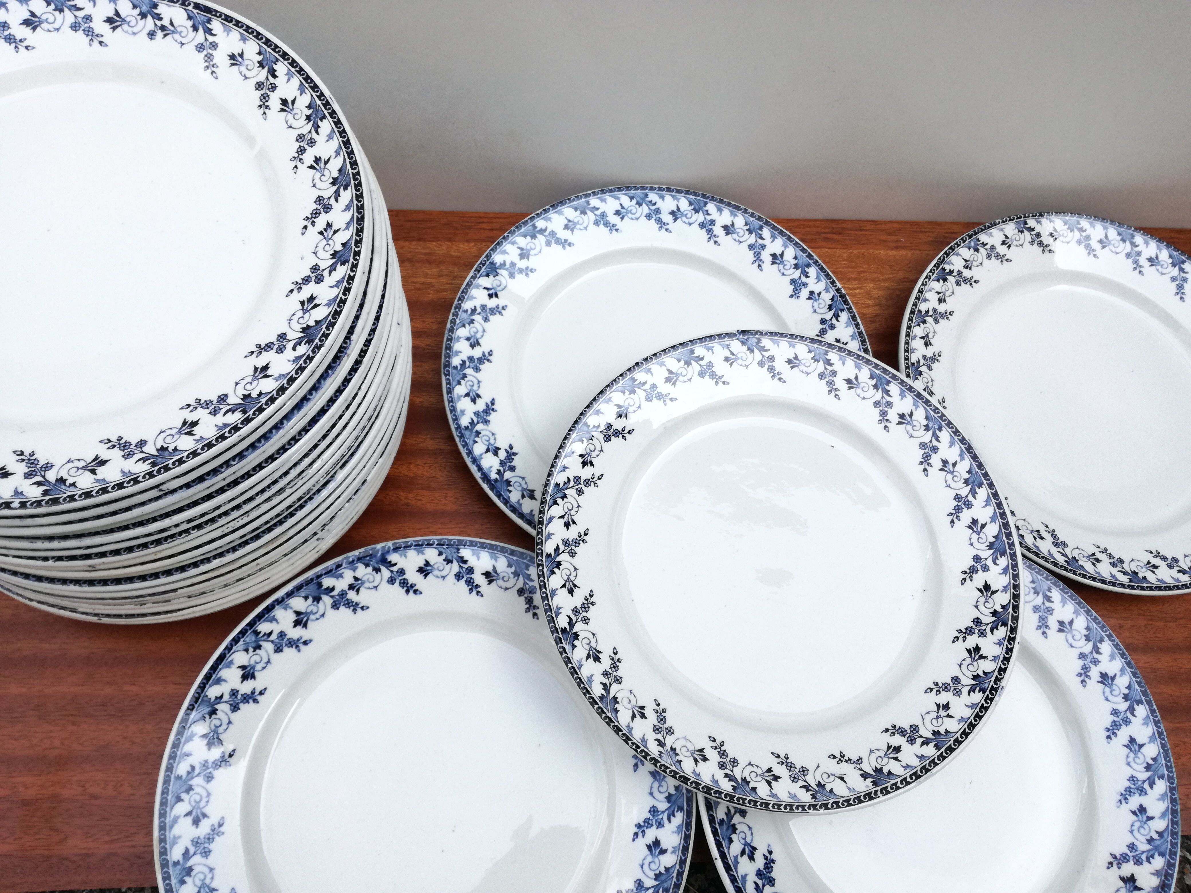 Lot de 12 assiettes Terre de fer «Montigny»