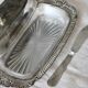 Vintage silver-plated butter dish in rococo style - Glass compartment - Knife