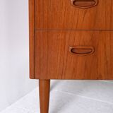 Scandinavian chest of drawers with three teak drawers from the 1960s.