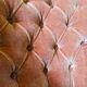 Pink velvet toad armchair
