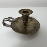 Bougeoir a main en bronze  dans le style perse Qajar France fin XIXe