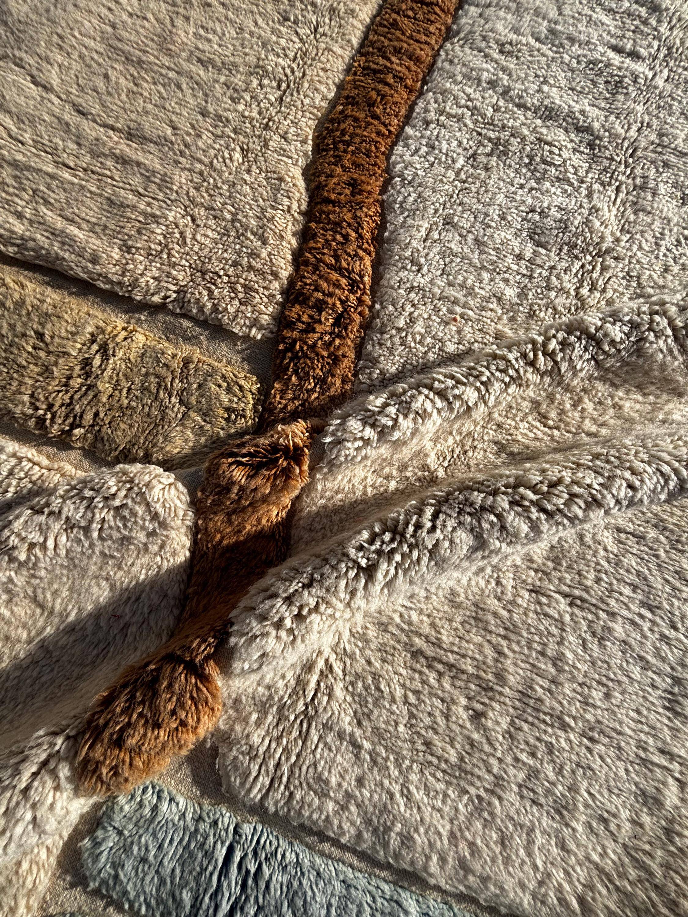 Handmade pure wool Moroccan rug 3x2 m