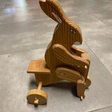 Vintage rabbit wooden toy