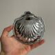 Silver-plated metal shell butter dish