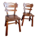 Paire de chaises brutalistes style ranch