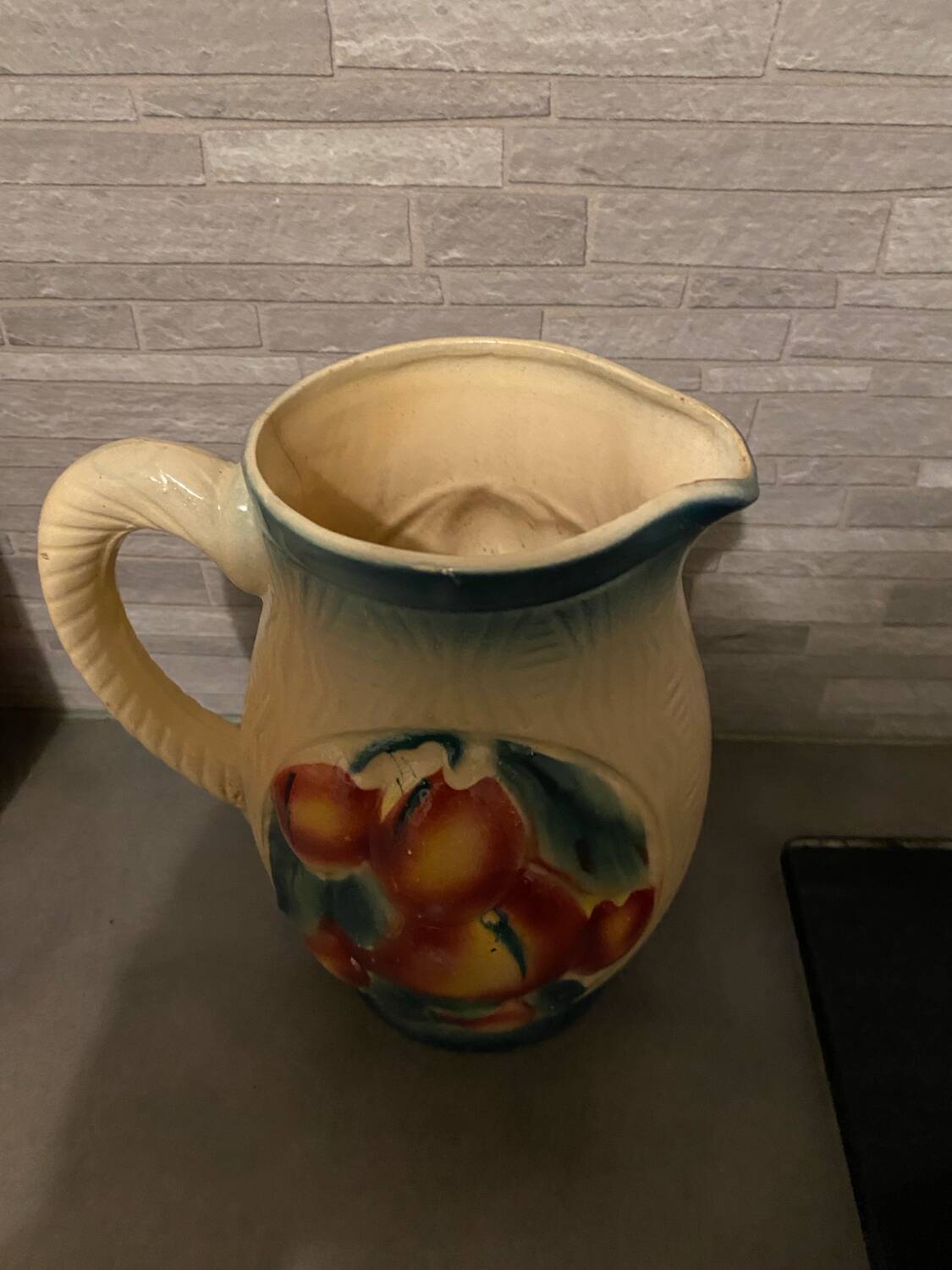 Carafe, vintage, barbotine