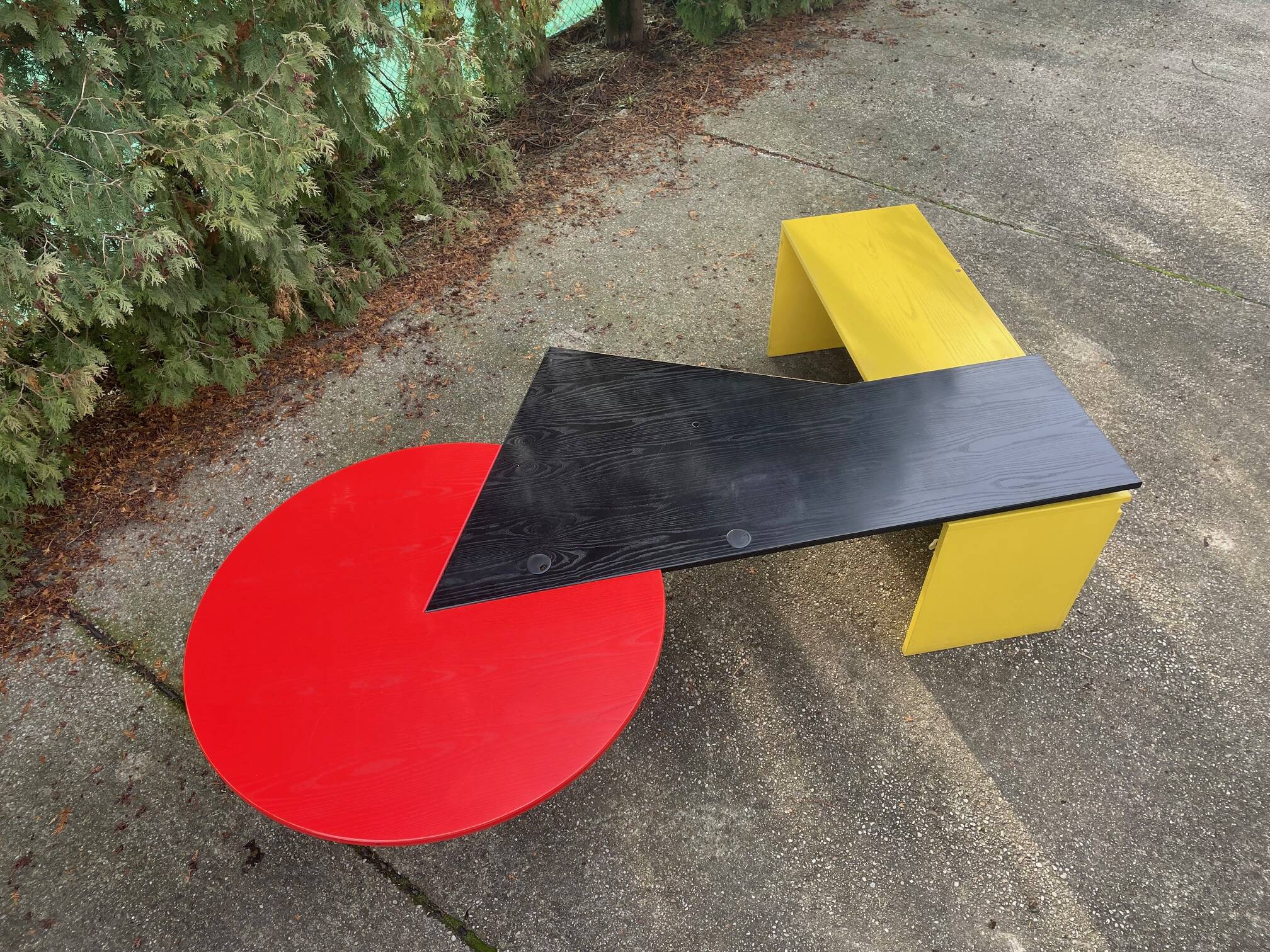 De Stijl-Inspired Desk by Peter Maly for Interlübke – Duo Series, 1980s