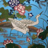 Pair of Round Bronze Dishes and Cloisonné Enamels, Meiji era, Japan – Late nineteenth