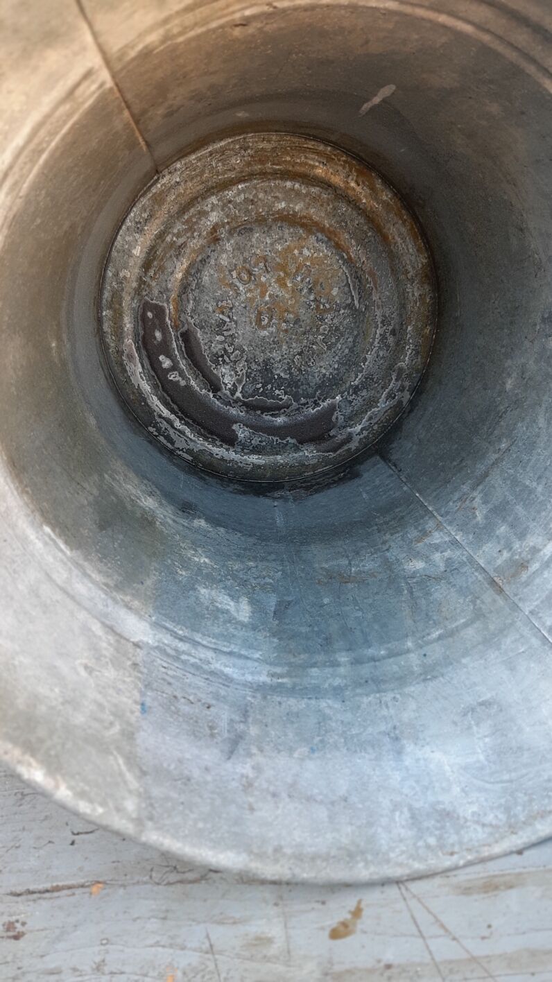 Vintage zinc galvanized steel bucket