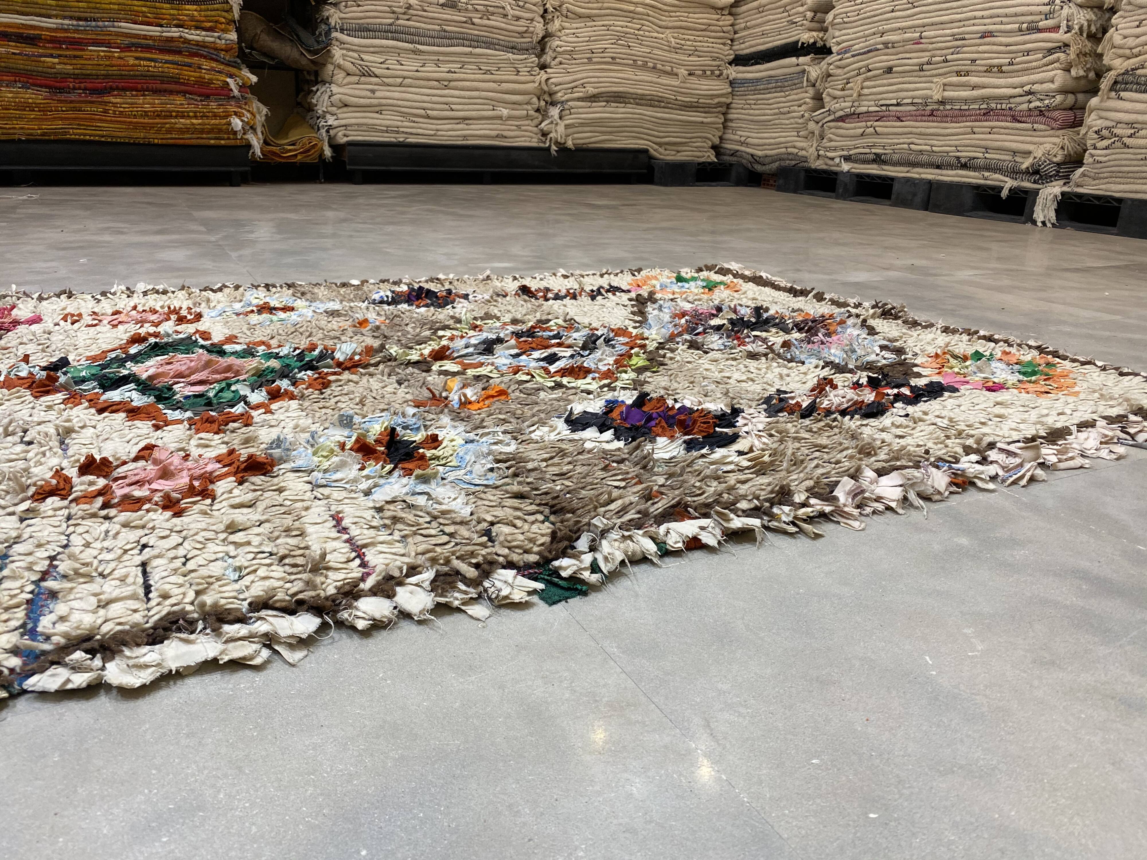 Tapis multicolor en tissu 135x240cm