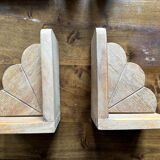 Pair of light wood bookends