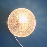 Round ceiling light in molded glass