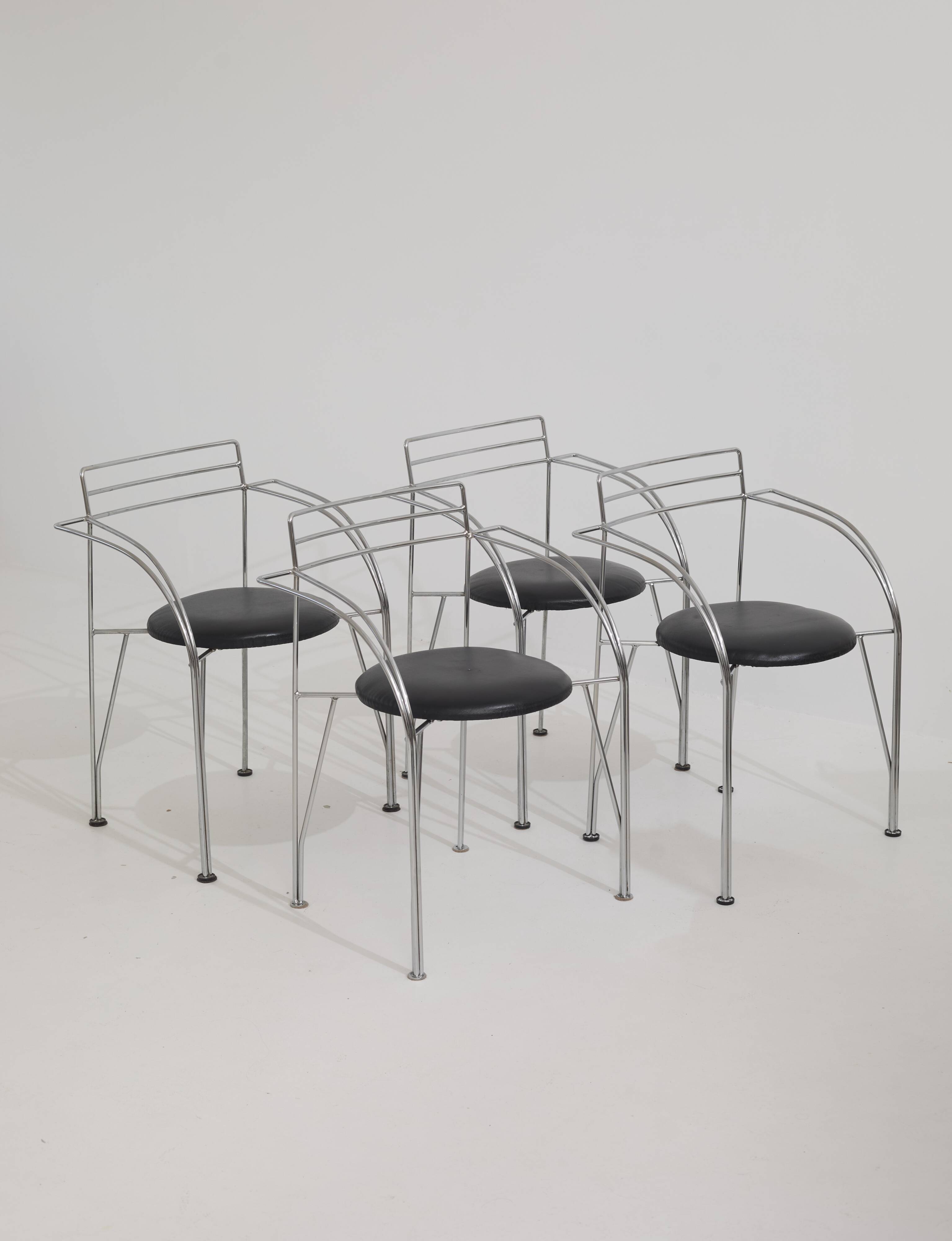4 Silver Moon Chairs / Armchairs by Pascal Mourgue for Fermob 1980
