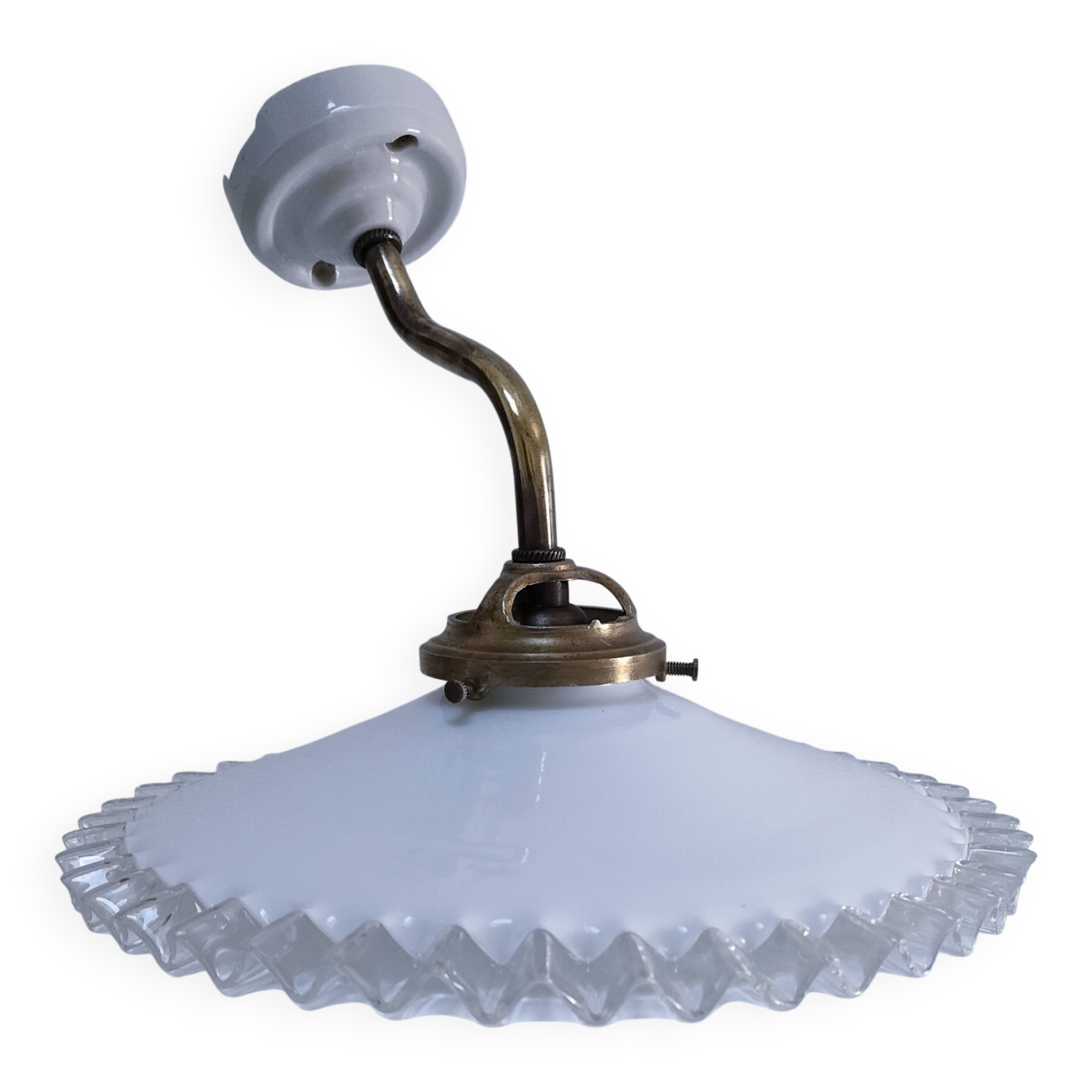 opaline bronze brass porcelain wall light early 20th century