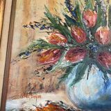 Oil on canvas representing a bouquet