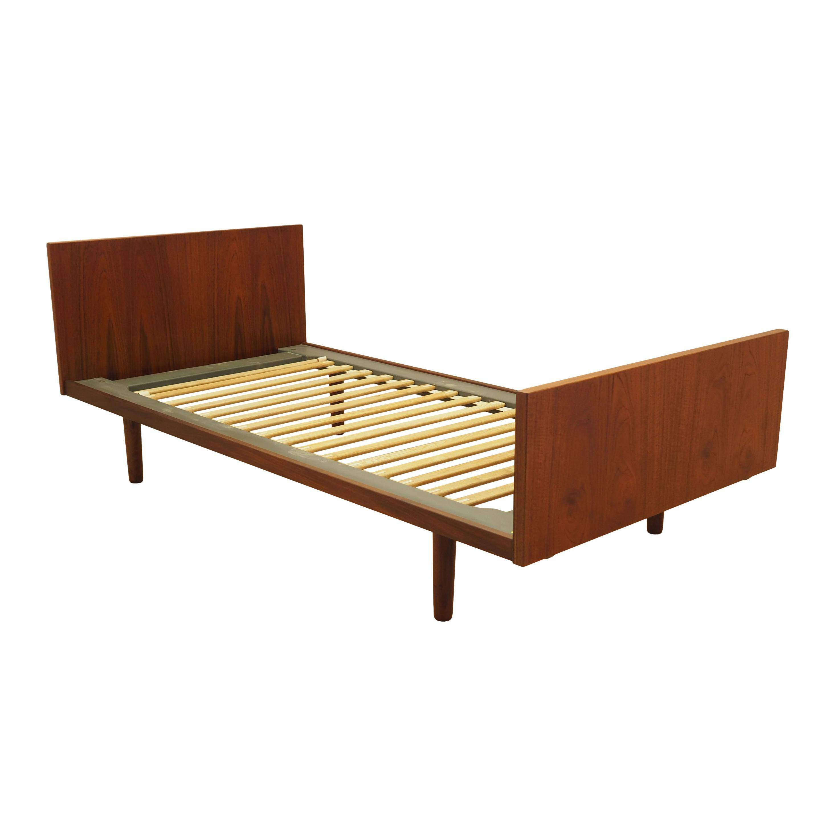 Teak bed, Danish design, 1960s, designer: Hans J. Wegner, manufacturer: Get