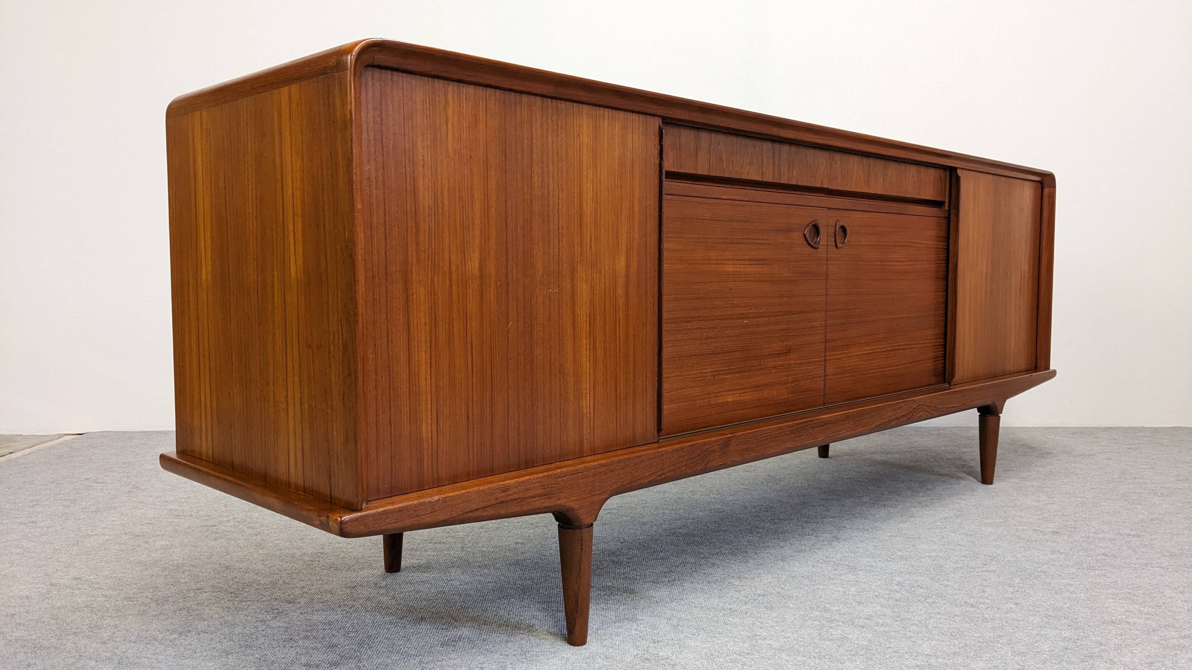 Teak enfilade by Johannes Andersen for Clausen & Son, Denmark 1960.