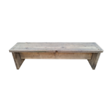 Small raw wood bench