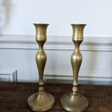 Pair of brass candlesticks