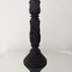 Black wood and brass candle holder