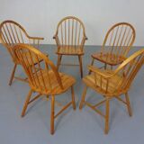 Pine Chairs by Erik Ole Jørgensen, Set of 5