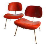 Paire de chauffeuses, Charles et Ray Eames, modèle LCM, édition Vitra