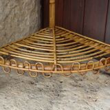 Rattan Corner Shelf by Franco Albini, 1960s