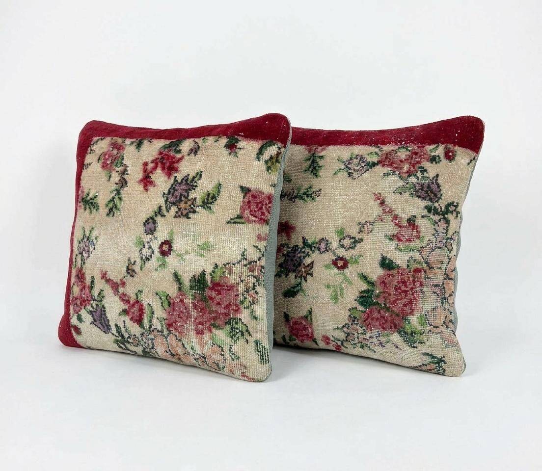 Set of 2 vintage Turkish cushion covers 61x61 cm
