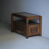 Low wooden cabinet with tray, 1965
