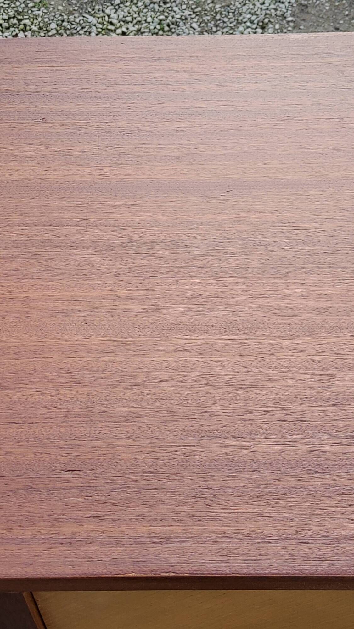 Enfilade of the 50s in oak and mahogany feet compass