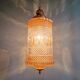 Glass and brass pendant light, 1960s