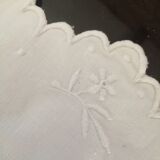 Old monogrammed scalloped pillowcase