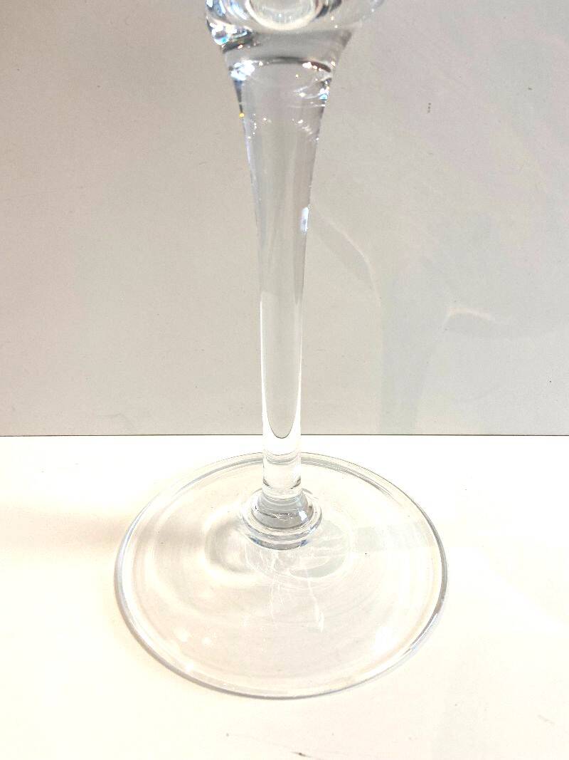 Large Tealight Candle Holder Vase on Stand Blown Crystal Glass Decorative Art