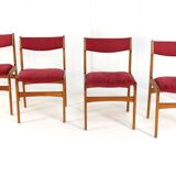 Set van 4 stoelen Erik Buch model 89 'Tjele'