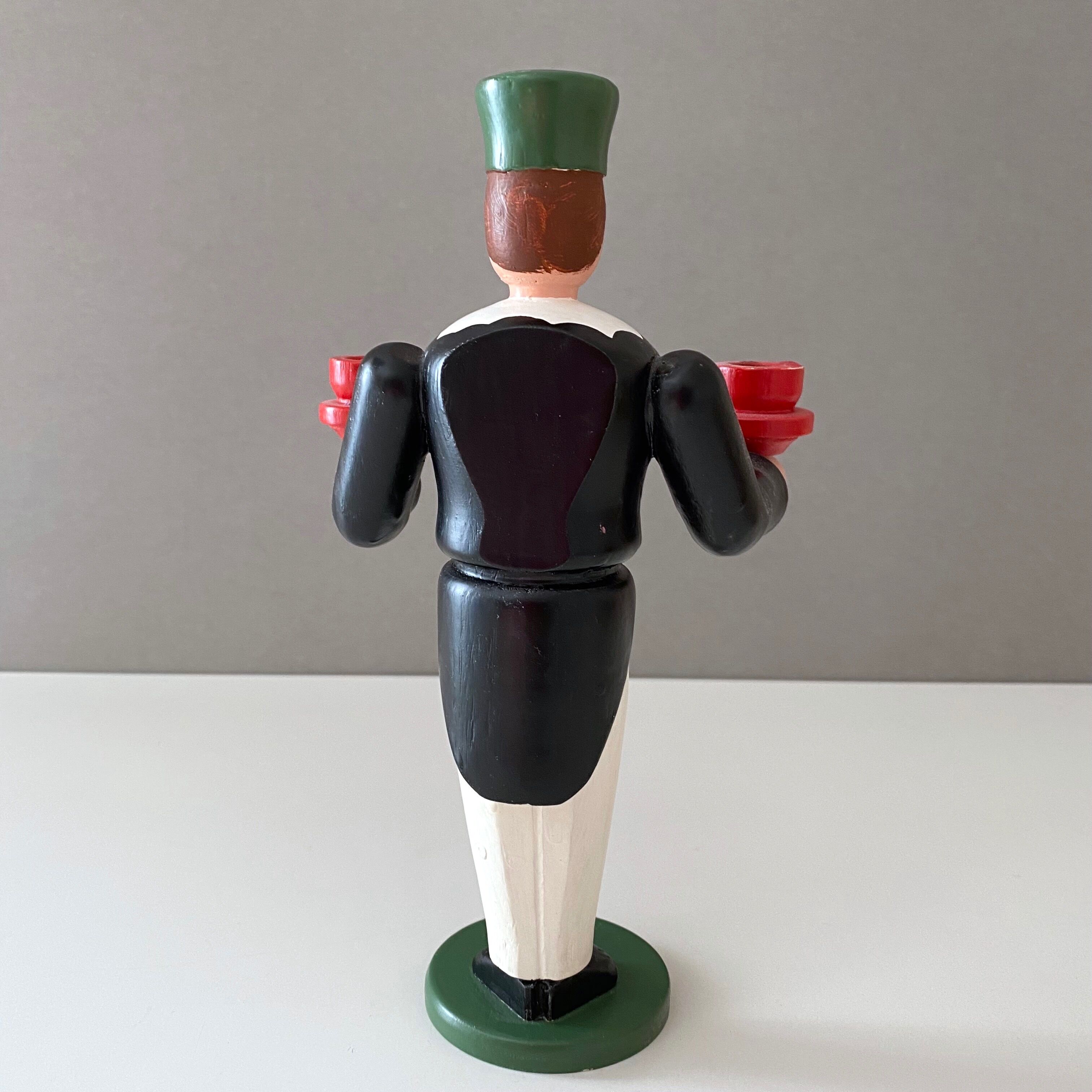 Wooden miner from the Erzgebirge, candle holder, vintage decoration, Christmas