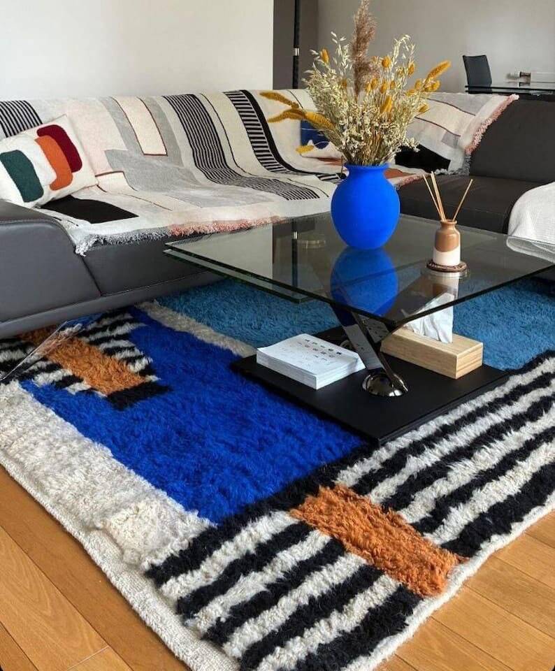Tapis beni ouraine sur mesure traditionnelle 2,5/3,5 m