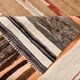 8x11 Brown & Cream Geometric Kilim Rug, 260x341Cm