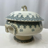 Soupière saint Amand Hamage white and blue